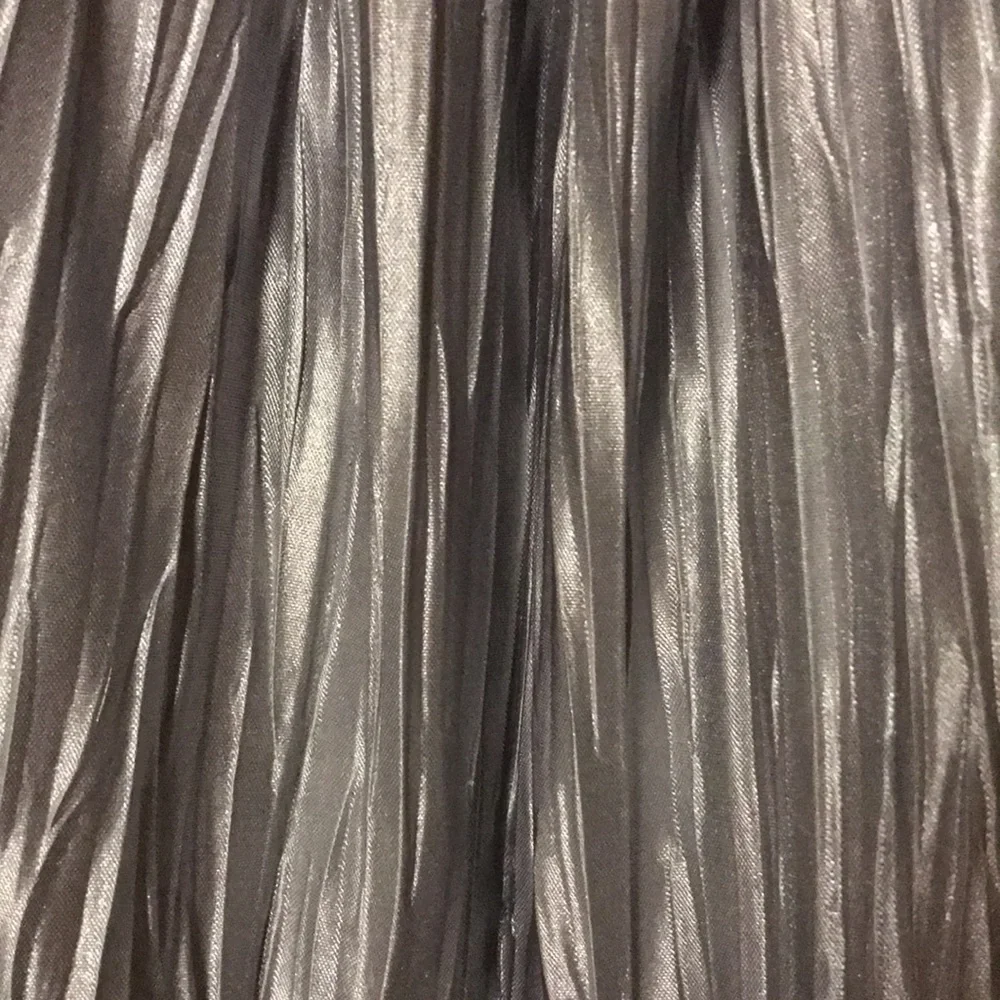 Silver Pleated Evening Mini Dress - Picture 3 of 3